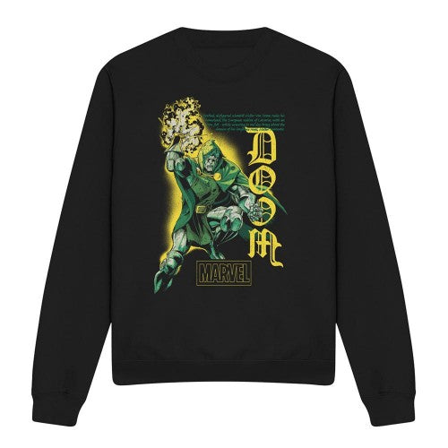 Front - Doctor Doom Unisex Adult Villain Trend Long-Sleeved Sweatshirt