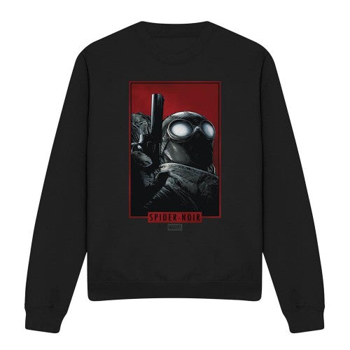 Front - Spider-Noir Unisex Adult Comic Cover Long-Sleeved Sweatshirt