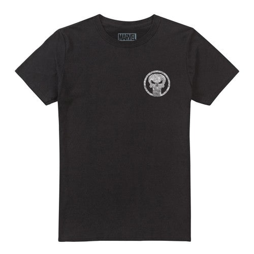 Front - The Punisher Unisex Adult Skull Armory Back Print T-Shirt