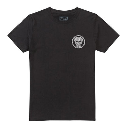Front - The Punisher Unisex Adult Skull Armory Back Print T-Shirt