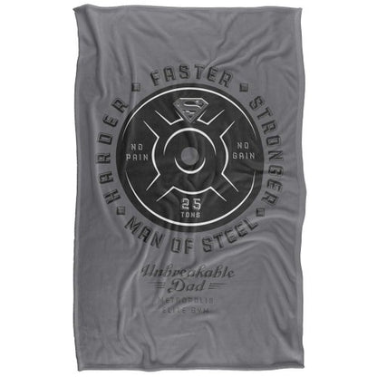 Front - Superman Unbreakable Dad Blanket
