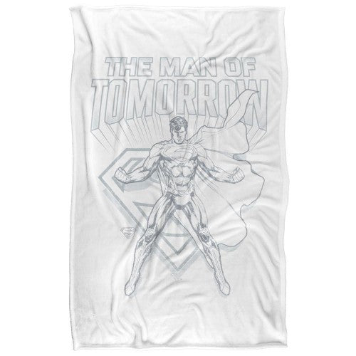 Front - Superman Man Of Steel Sketch Blanket