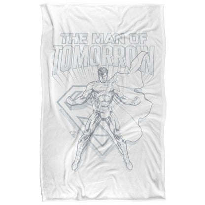Front - Superman Man Of Steel Sketch Blanket