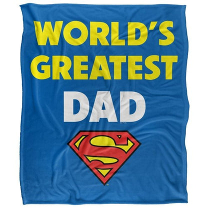 Front - Superman World´s Greatest Dad Blanket
