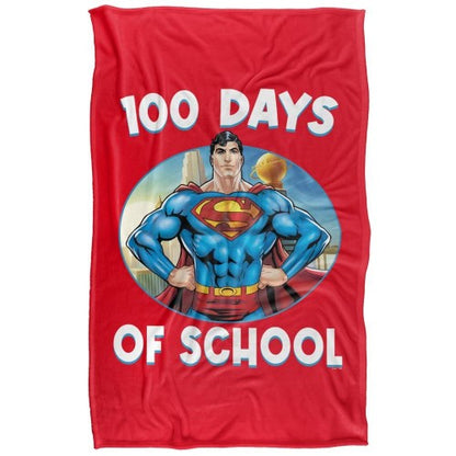 Front - Superman 100 Days Of School Blanket