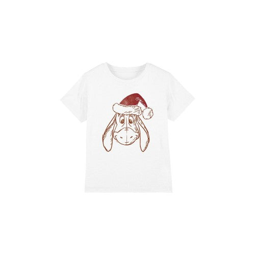 Front - Winnie the Pooh Childrens/Kids Eeyore Hat Christmas T-Shirt