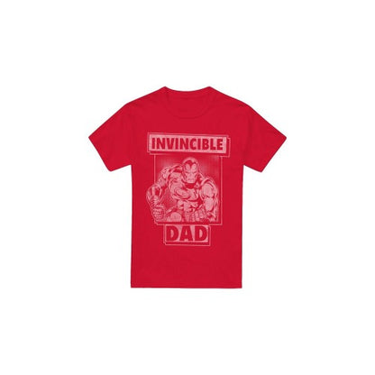 Front - Iron Man Mens Invincible Dad Fathers Day T-Shirt