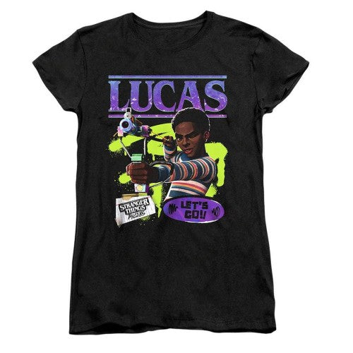 Front - Stranger Things: Tales from ´85 Womens/Ladies Lucas Fitted T-Shirt