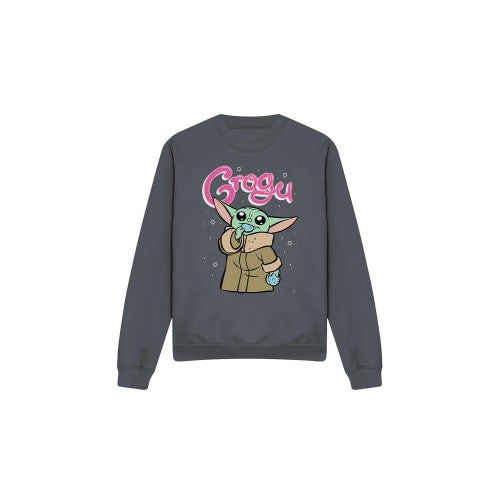 Front - Star Wars: The Mandalorian Unisex Adult Grogu Bubble Sweatshirt