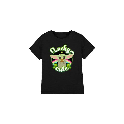 Front - Star Wars Childrens/Kids Lucky Cute Grogu St Patricks Day T-Shirt