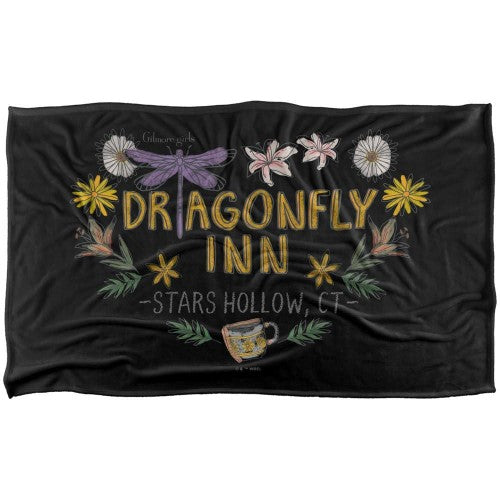 Front - Gilmore Girls Dragonfly Inn Silky Supersoft Blanket