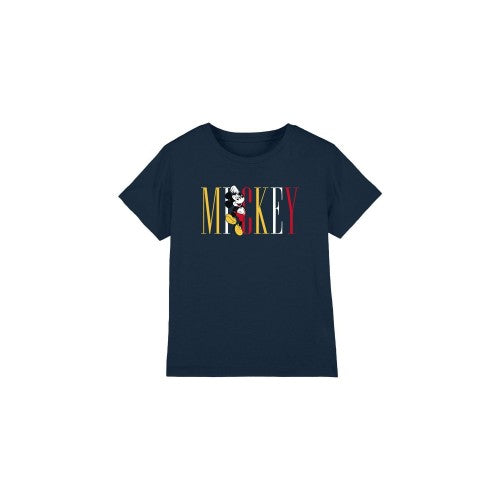 Front - Disney Childrens/Kids Mickey Mouse Multicolour Name T-Shirt