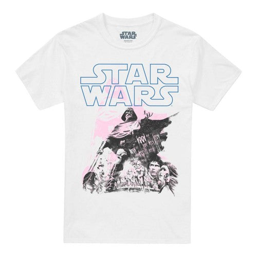 Front - Star Wars Unisex Adult Darth Vader Retro Poster T-Shirt