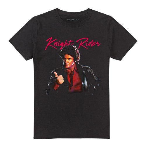 Front - Knight Rider Unisex Adult Thumbs Up T-Shirt