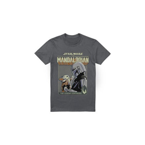 Front - Star Wars: The Mandalorian Mens Legend Continues Grogu T-Shirt