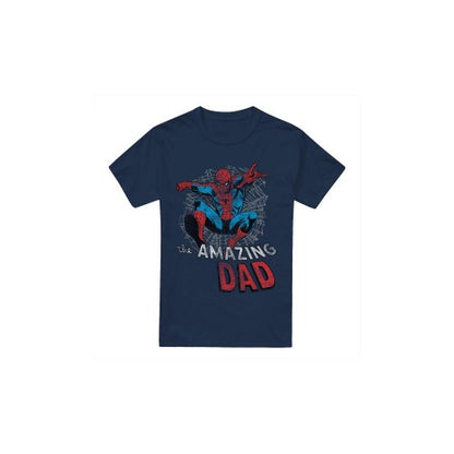 Front - Spider-Man Mens Spider Dad Fathers Day T-Shirt