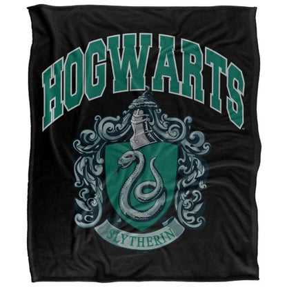 Front - Harry Potter Hogwarts Slytherin Soft Touch Blanket