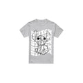 Front - Lilo & Stitch Mens Sketch Name Repeat T-Shirt