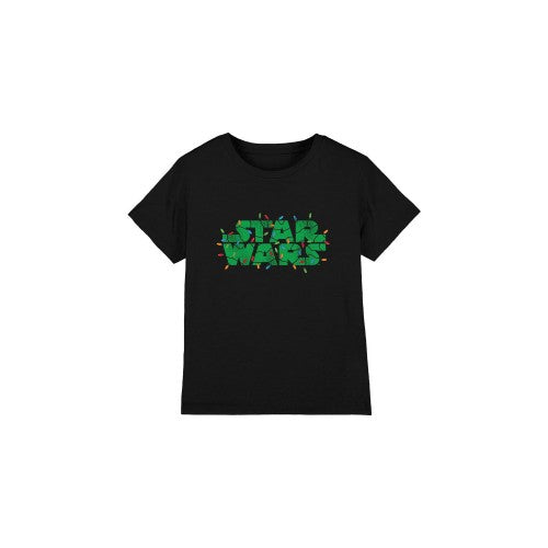 Front - Star Wars Childrens/Kids Christmas Lights Logo T-Shirt