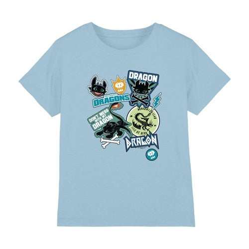 Front - How To Train Your Dragon Childrens/Kids Don´t  Mess With My Dragon Badge T-Shirt