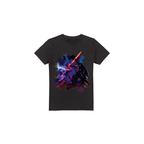Front - Star Wars Mens Obi Wan Kenobi Vader Painted T-Shirt