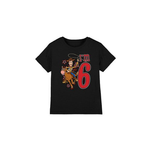 Front - Toy Story Childrens/Kids I´m 6 Woody Birthday T-Shirt
