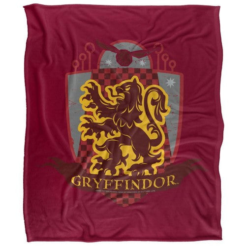 Front - Harry Potter Gryffindor Crest Soft Touch Blanket