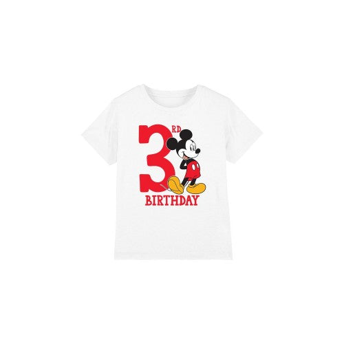 Front - Disney Childrens/Kids Mickey Mouse 3rd Birthday T-Shirt