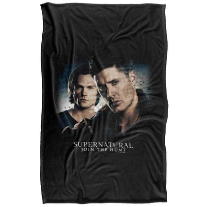Front - Supernatural Sam & Dean Join The Hunt Soft Touch Blanket