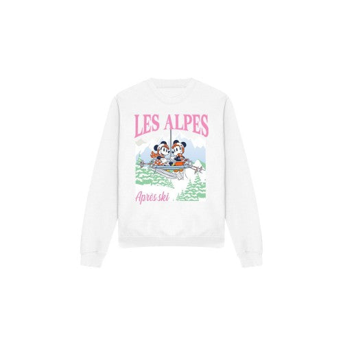 Front - Disney Unisex Adult Les Alpes Mickey Mouse Sweatshirt