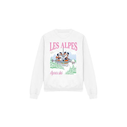 Front - Disney Unisex Adult Les Alpes Mickey Mouse Sweatshirt