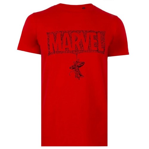 Front - Spider-Man Mens Web Logo T-Shirt