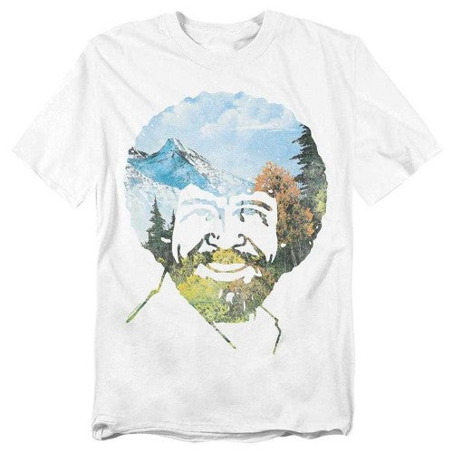 Front - Bob Ross Unisex Adult Valley Hair T-Shirt