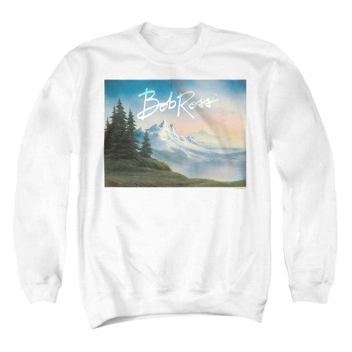 Front - Bob Ross Unisex Adult Landscape Signature Sweatshirt