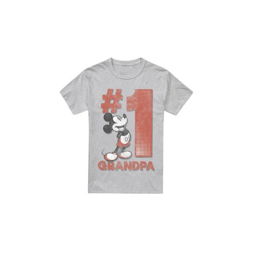 Front - Disney Mens Number 1 Grandpa Mickey Mouse T-Shirt