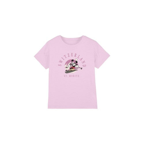Front - Disney Childrens/Kids Switzerland Mickey Mouse T-Shirt