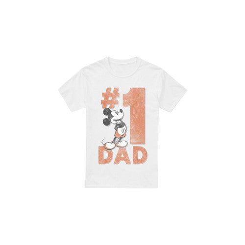 Front - Disney Mens Number 1 Dad Mickey Mouse T-Shirt