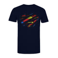Front - Superman Mens Torn Logo T-Shirt