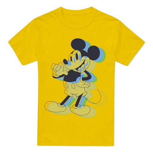 Front - Disney Mens Trippy Mickey Mouse T-Shirt