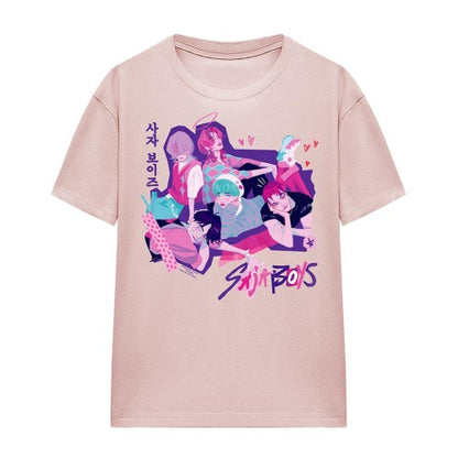 Front - K-Pop Demon Hunters Womens/Ladies Scrapbook Group Saja Boys Scrapbook T-Shirt