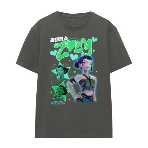 Front - K-Pop Demon Hunters Womens/Ladies Huntrix Zoey Popstar T-Shirt