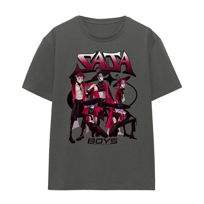 Front - K-Pop Demon Hunters Womens/Ladies Demon Group Saja Boys T-Shirt