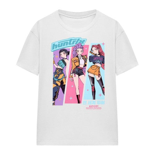 Front - K-Pop Demon Hunters Womens/Ladies Huntrix Anime Sketch T-Shirt