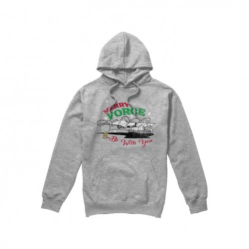 Front - Star Wars: The Mandalorian Mens Merry Force Be With You Grogu Hoodie