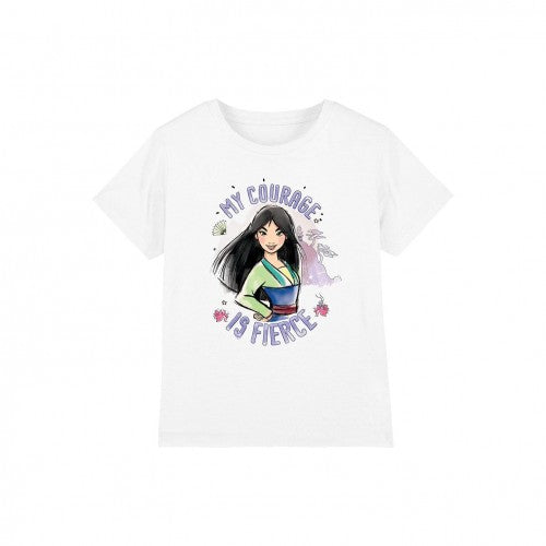 Front - Mulan Childrens/Kids My Courage Is Fierce T-Shirt