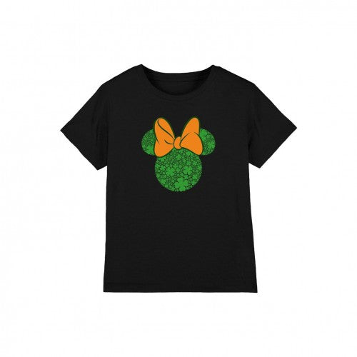 Front - Disney Childrens/Kids Shamrock Ears Minnie Mouse St Patricks Day T-Shirt