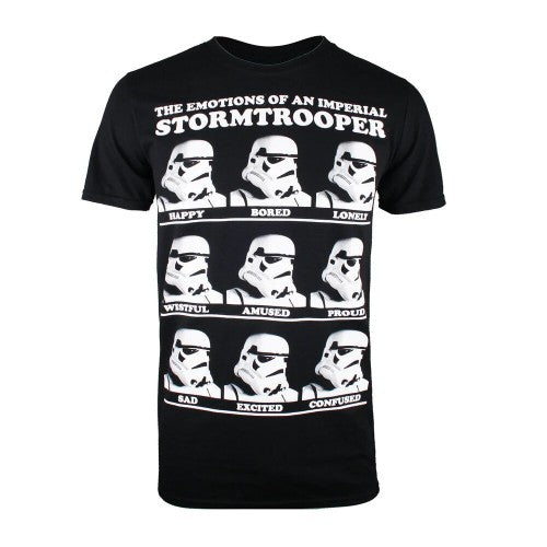 Front - Star Wars Mens Emotions Stormtrooper Cotton T-Shirt