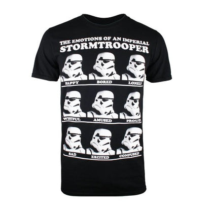 Front - Star Wars Mens Emotions Stormtrooper Cotton T-Shirt