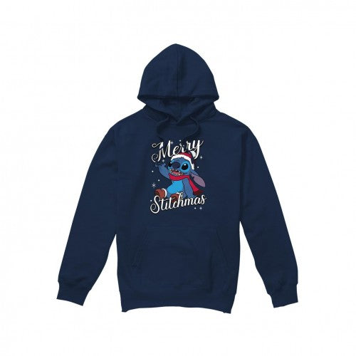 Front - Lilo & Stitch Mens Merry Stitchmas Hoodie