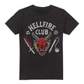 Front - Stranger Things Mens Hellfire Club Inverted T-Shirt